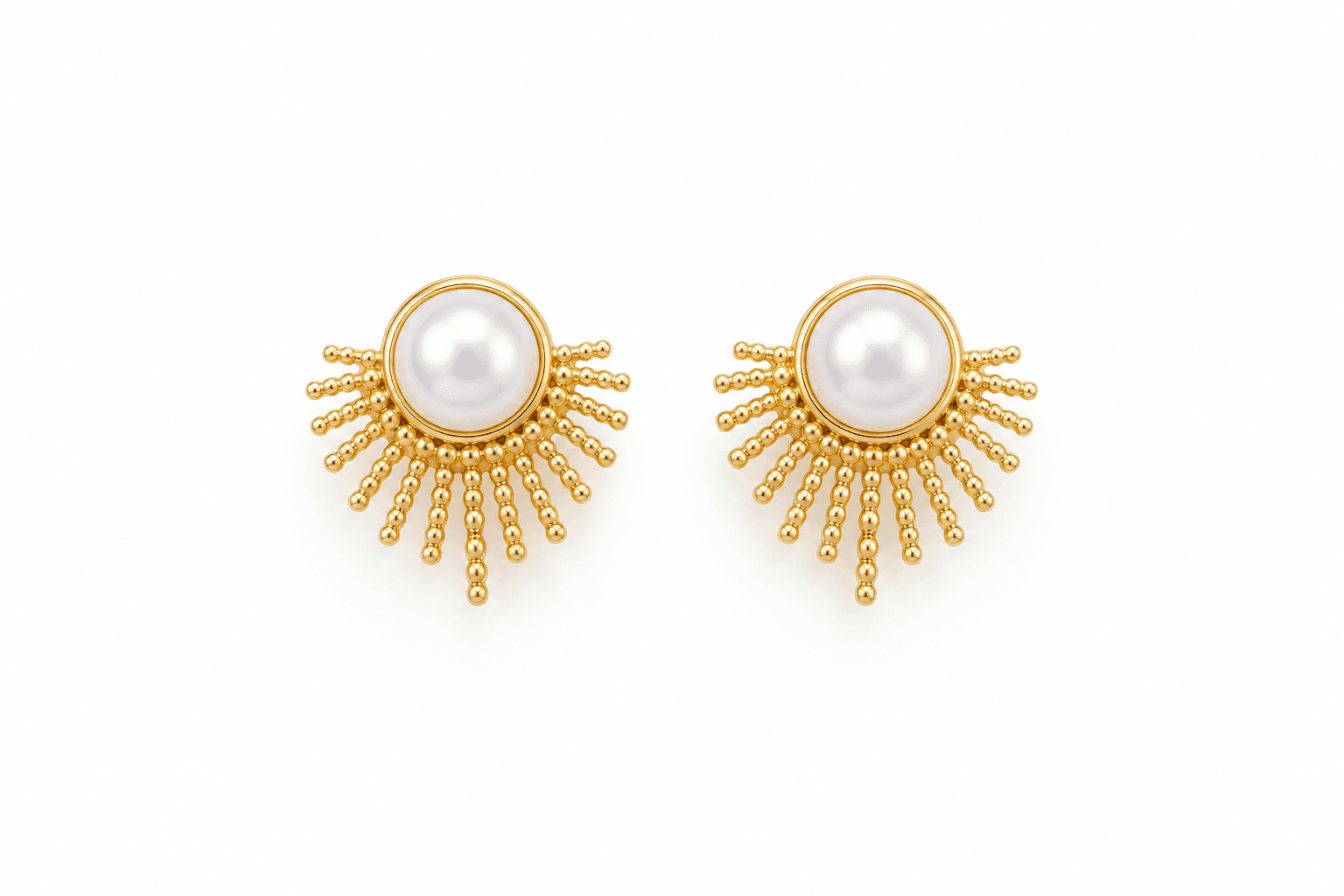 Pearl Sunburst Earrings