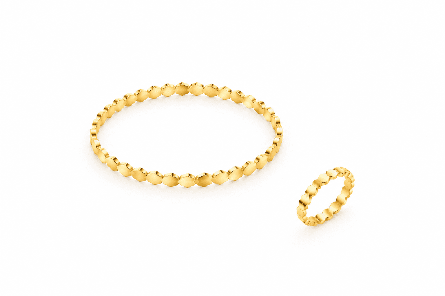 Golden Ring & Bracelet Set