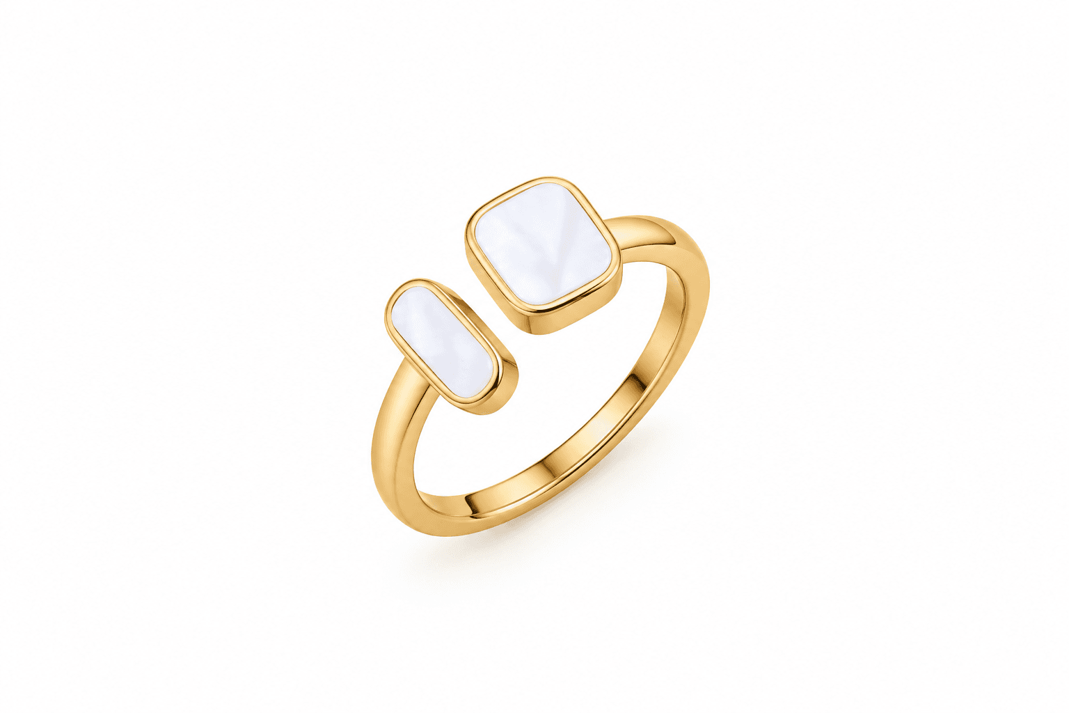 Golden Open-End Ring